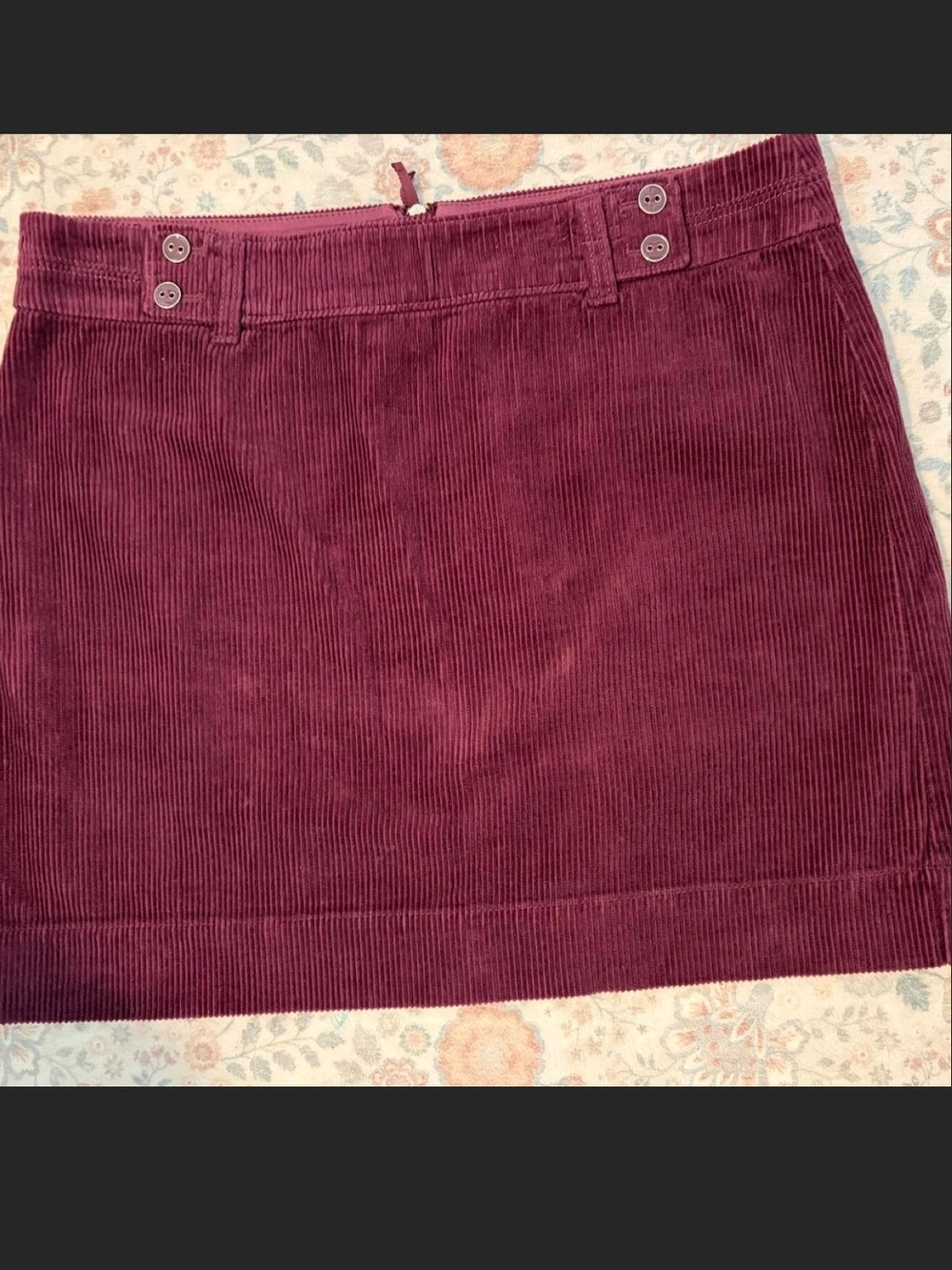 Ann Taylor Corduroy Mini Skirt in Wine
